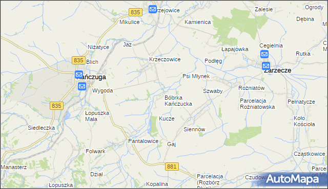 mapa Bóbrka Kańczucka, Bóbrka Kańczucka na mapie Targeo