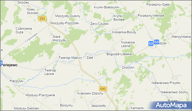 mapa Bogusze Stare, Bogusze Stare na mapie Targeo