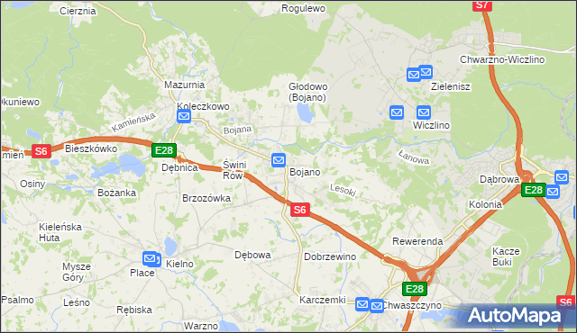 mapa Bojano, Bojano na mapie Targeo