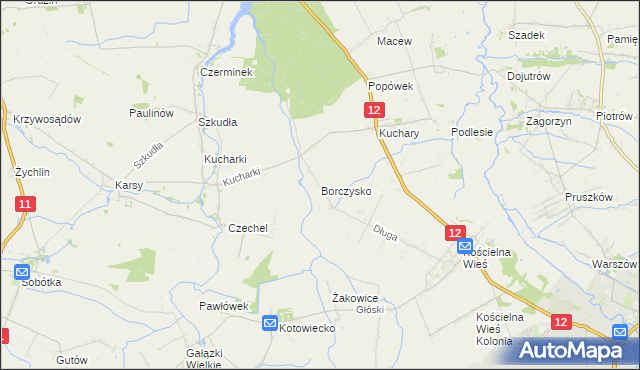 mapa Borczysko, Borczysko na mapie Targeo