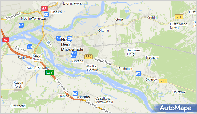 mapa Boża Wola gmina Jabłonna, Boża Wola gmina Jabłonna na mapie Targeo