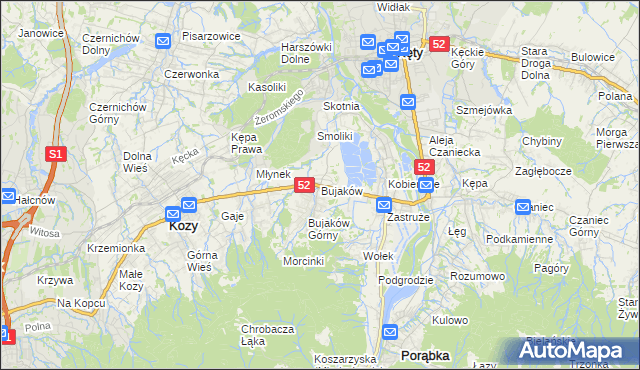 mapa Bujaków, Bujaków na mapie Targeo