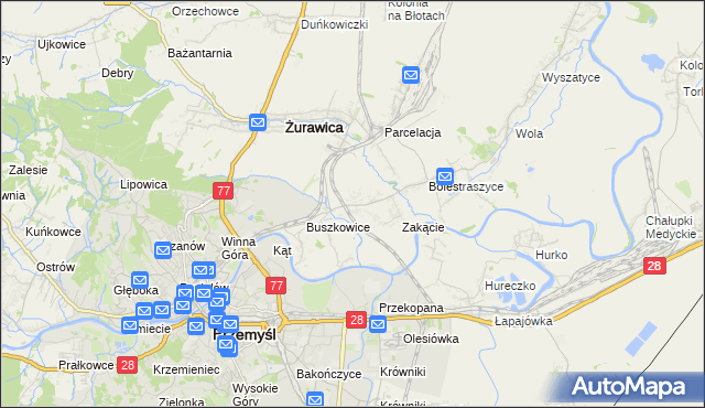 mapa Buszkowiczki, Buszkowiczki na mapie Targeo