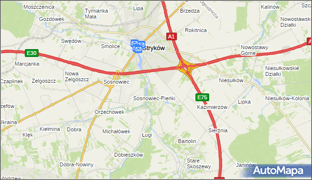 mapa Cesarka, Cesarka na mapie Targeo