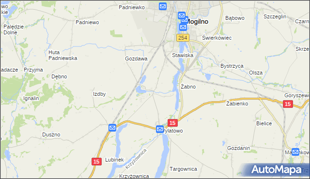 mapa Chabsko, Chabsko na mapie Targeo