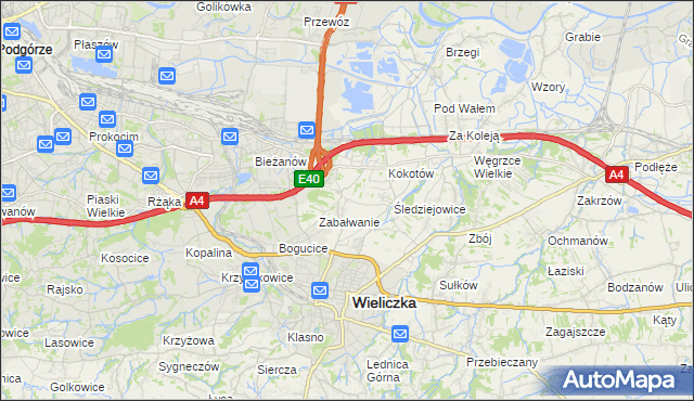 mapa Czarnochowice, Czarnochowice na mapie Targeo