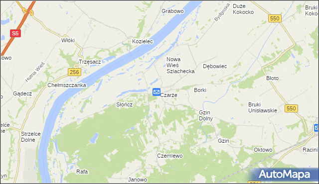 mapa Czarże, Czarże na mapie Targeo