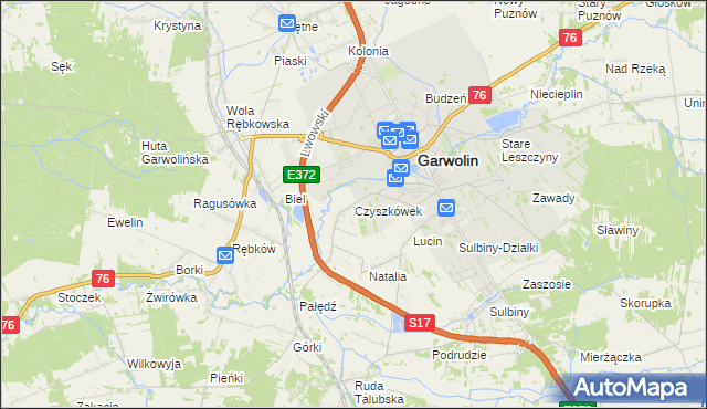 mapa Czyszkówek, Czyszkówek na mapie Targeo