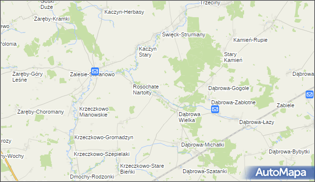 mapa Dąbrowa-Cherubiny, Dąbrowa-Cherubiny na mapie Targeo