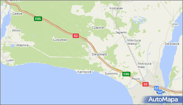 mapa Dargobądz, Dargobądz na mapie Targeo