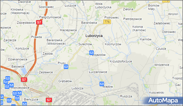mapa Dojazdów, Dojazdów na mapie Targeo
