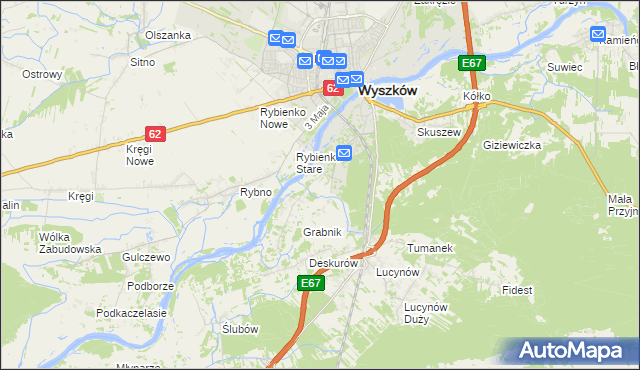 mapa Drogoszewo gmina Wyszków, Drogoszewo gmina Wyszków na mapie Targeo