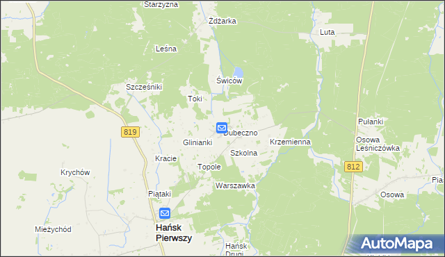 mapa Dubeczno, Dubeczno na mapie Targeo