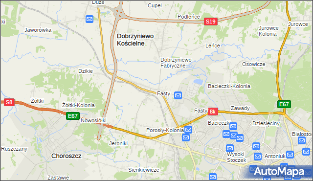 mapa Fasty, Fasty na mapie Targeo