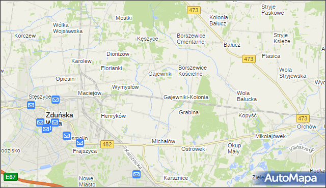 mapa Gajewniki-Kolonia, Gajewniki-Kolonia na mapie Targeo