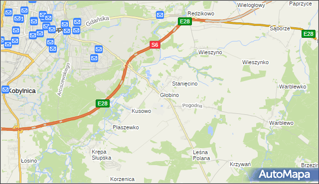 mapa Głobino, Głobino na mapie Targeo