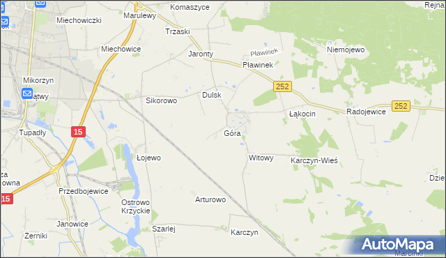 mapa Góra gmina Inowrocław, Góra gmina Inowrocław na mapie Targeo