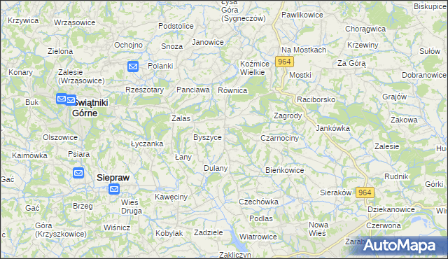 mapa Gorzków gmina Wieliczka, Gorzków gmina Wieliczka na mapie Targeo