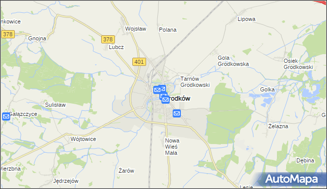 mapa Grodków powiat brzeski, Grodków powiat brzeski na mapie Targeo