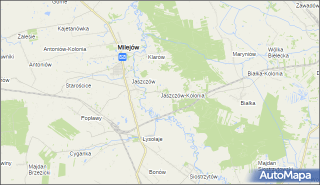 mapa Jaszczów-Kolonia, Jaszczów-Kolonia na mapie Targeo