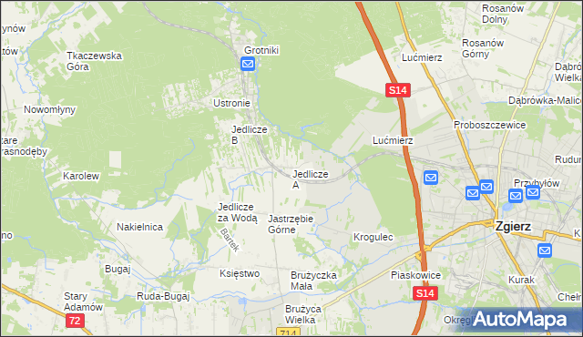 mapa Jedlicze A, Jedlicze A na mapie Targeo
