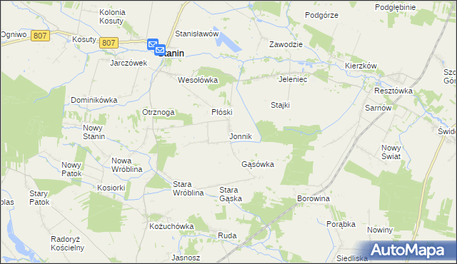 mapa Jonnik, Jonnik na mapie Targeo