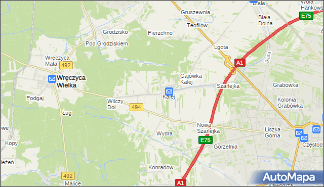 mapa Kalej, Kalej na mapie Targeo