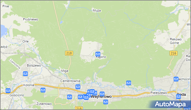 mapa Kąpino, Kąpino na mapie Targeo