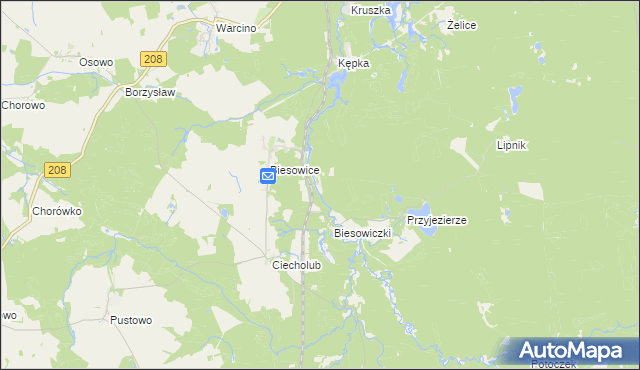 mapa Kawka gmina Kępice, Kawka gmina Kępice na mapie Targeo