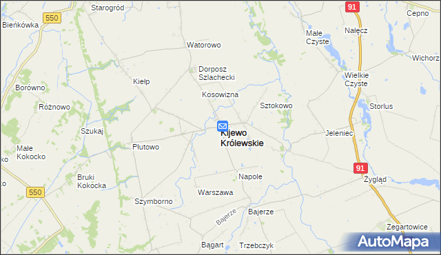 mapa Kijewo Królewskie, Kijewo Królewskie na mapie Targeo