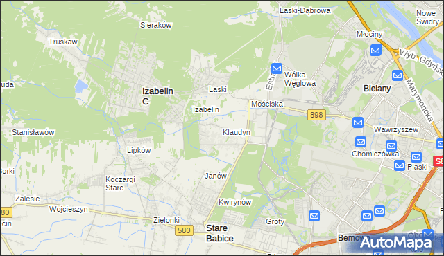 mapa Klaudyn, Klaudyn na mapie Targeo