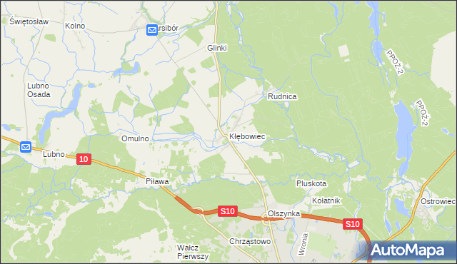mapa Kłębowiec, Kłębowiec na mapie Targeo