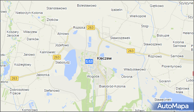 mapa Kleczew, Kleczew na mapie Targeo