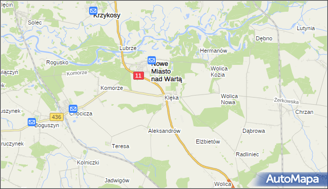 mapa Klęka, Klęka na mapie Targeo