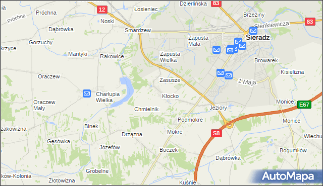 mapa Kłocko, Kłocko na mapie Targeo