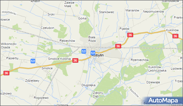 mapa Kobylin powiat krotoszyński, Kobylin powiat krotoszyński na mapie Targeo