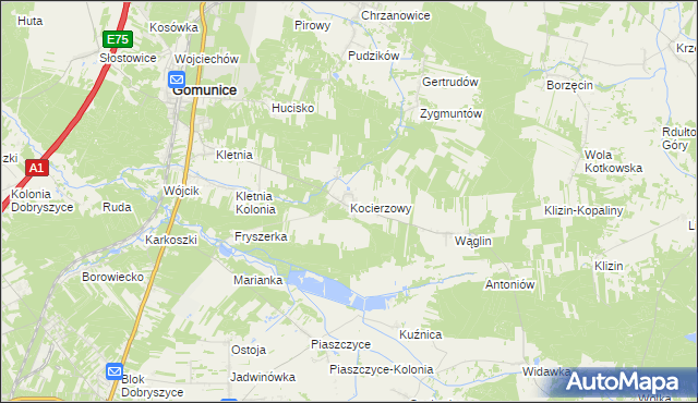 mapa Kocierzowy, Kocierzowy na mapie Targeo