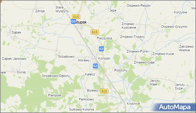 mapa Konopki gmina Stupsk, Konopki gmina Stupsk na mapie Targeo