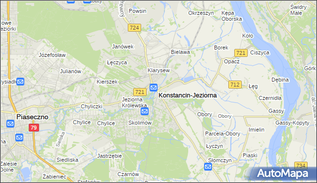 mapa Konstancin-Jeziorna, Konstancin-Jeziorna na mapie Targeo