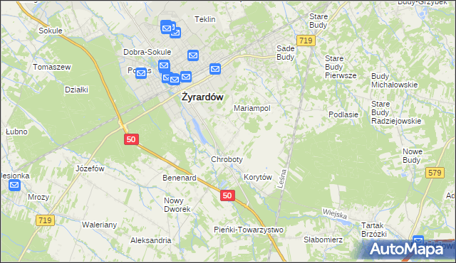 mapa Korytów A, Korytów A na mapie Targeo