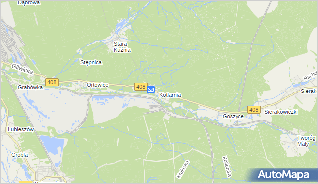 mapa Kotlarnia, Kotlarnia na mapie Targeo