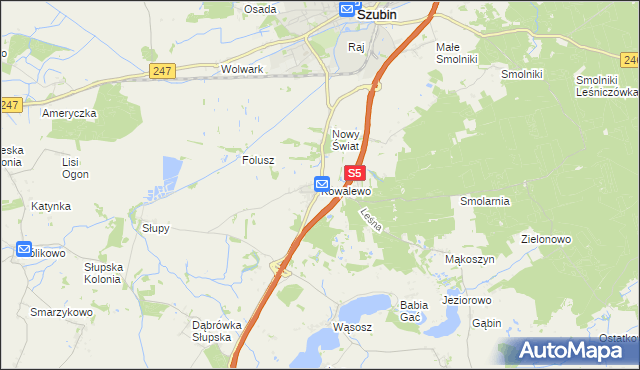 mapa Kowalewo gmina Szubin, Kowalewo gmina Szubin na mapie Targeo