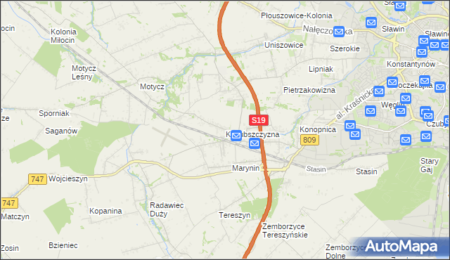 mapa Kozubszczyzna, Kozubszczyzna na mapie Targeo