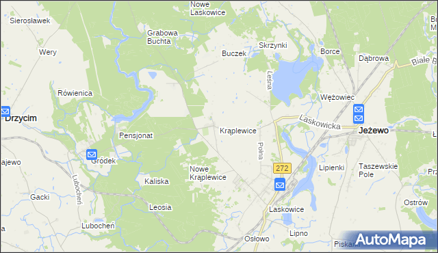 mapa Krąplewice, Krąplewice na mapie Targeo