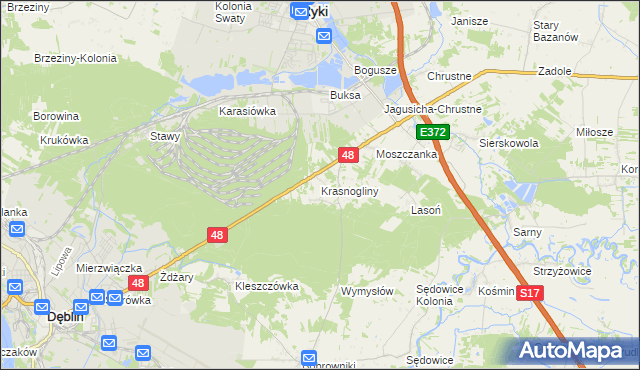 mapa Krasnogliny, Krasnogliny na mapie Targeo