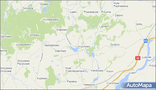 mapa Kruchowo, Kruchowo na mapie Targeo