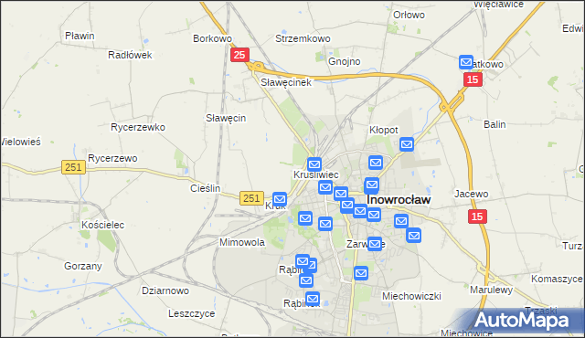 mapa Kruśliwiec, Kruśliwiec na mapie Targeo