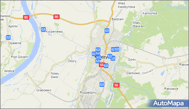mapa Kwidzyn, Kwidzyn na mapie Targeo