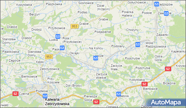 mapa Leńcze, Leńcze na mapie Targeo