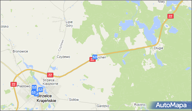 mapa Licheń, Licheń na mapie Targeo